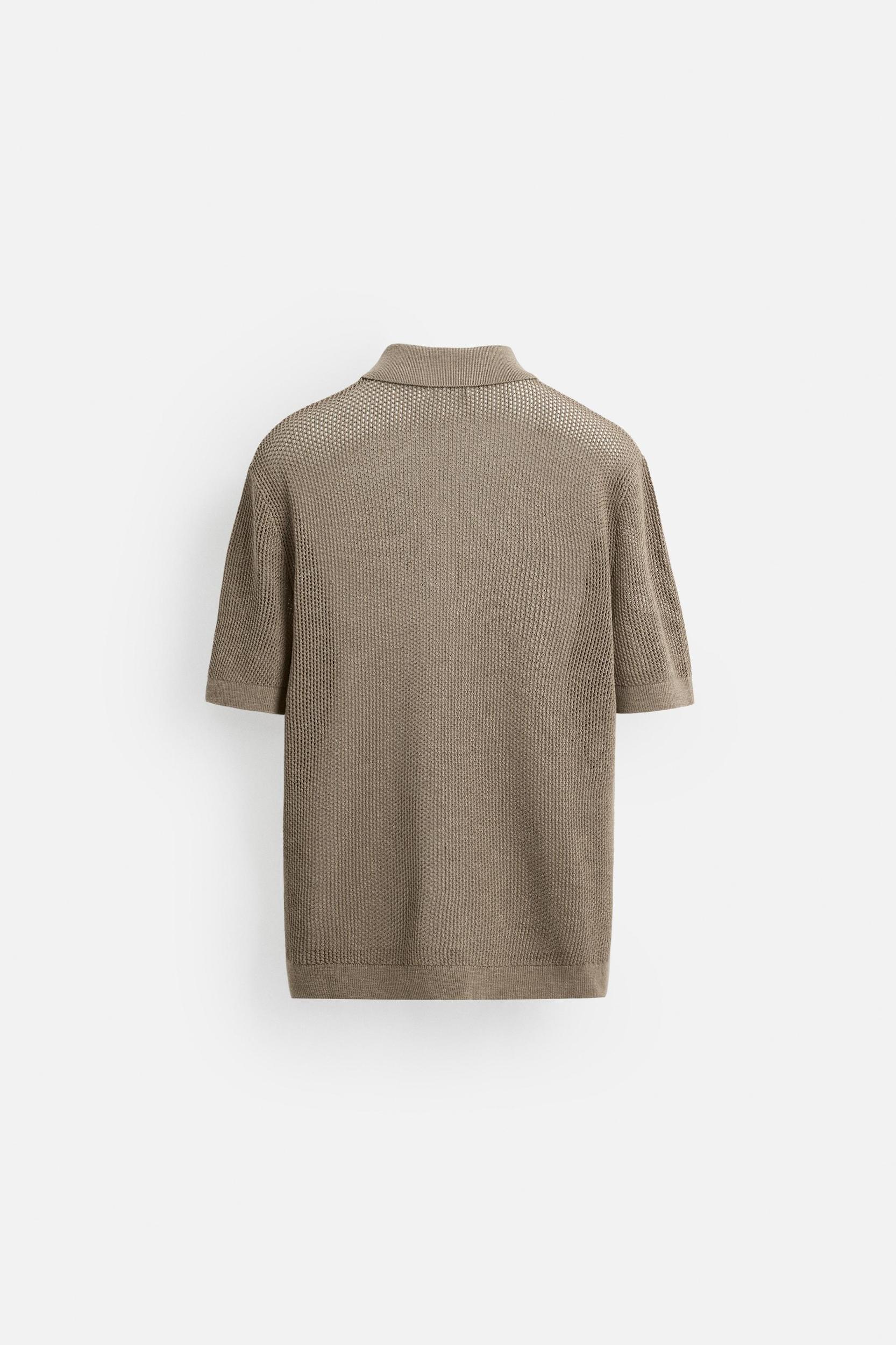 TEXTURED KNIT POLO SHIRT Product Image