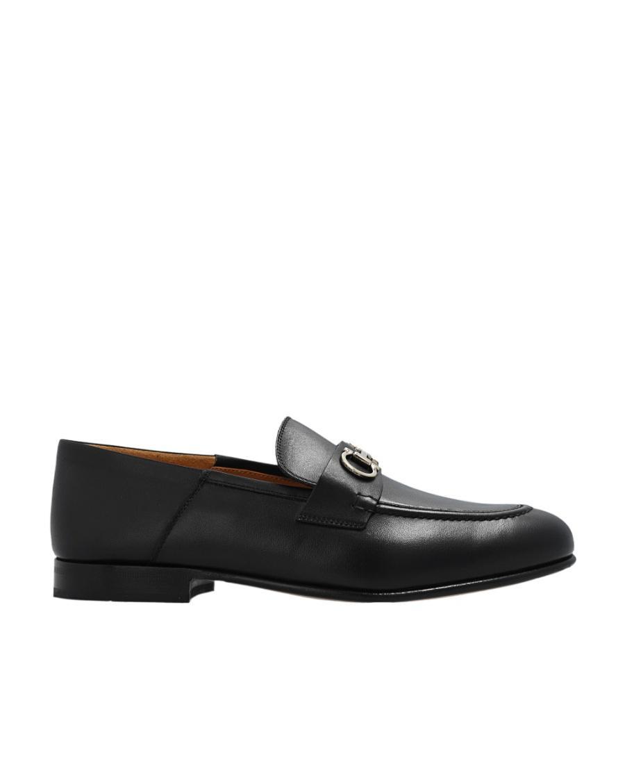 FERRAGAMO Gancini-buckle Penny-slot Loafers In Black Product Image
