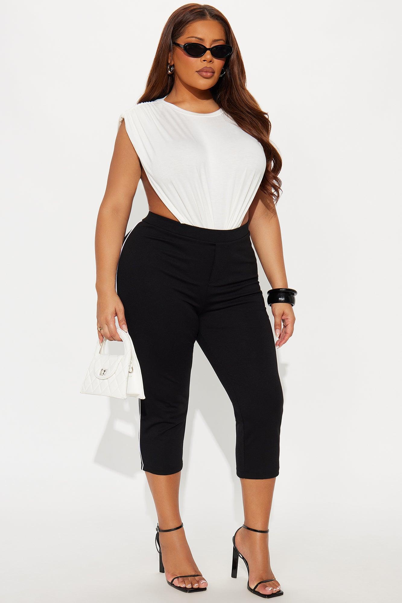 Shoot Your Shot Ponte Capri Legging - Black/White Product Image
