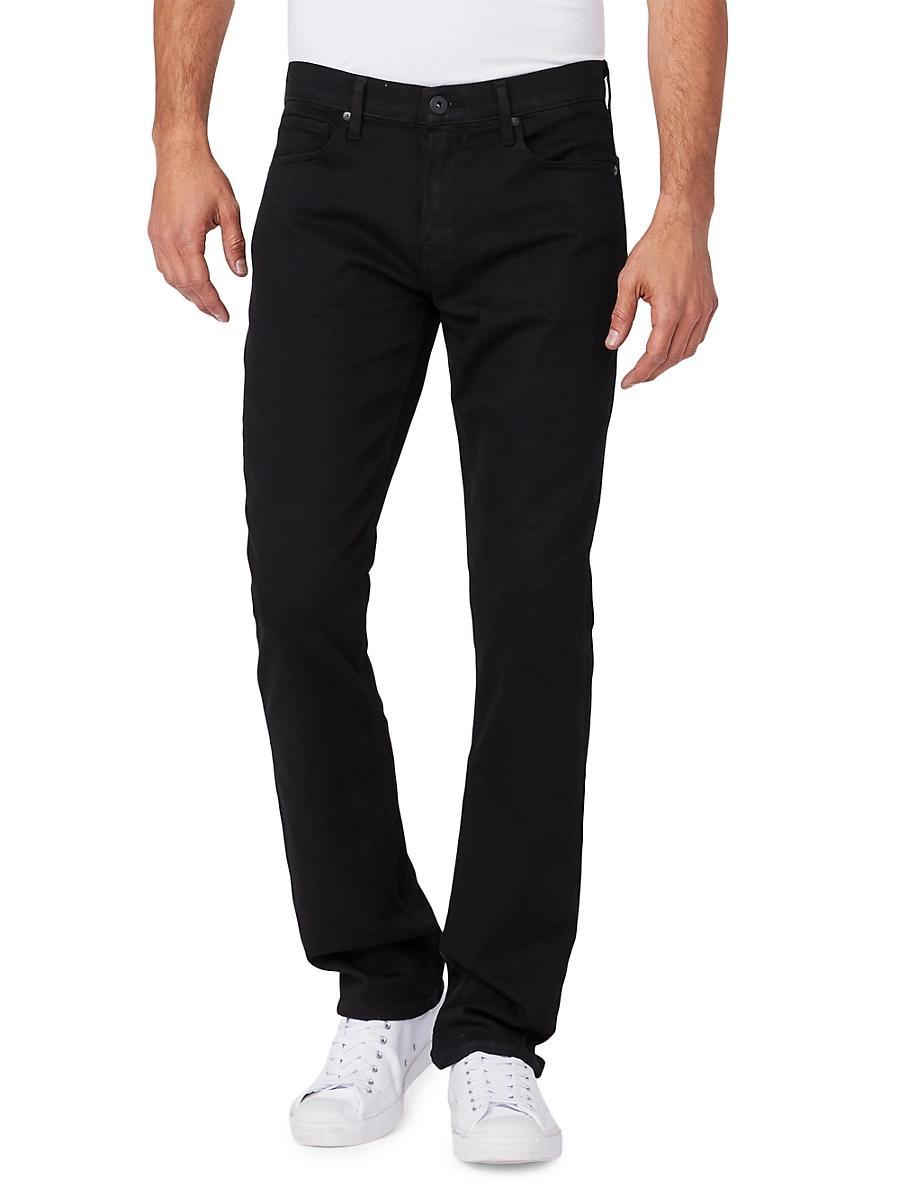Paige Normandie Straight Fit Jeans in Black Shadow Product Image