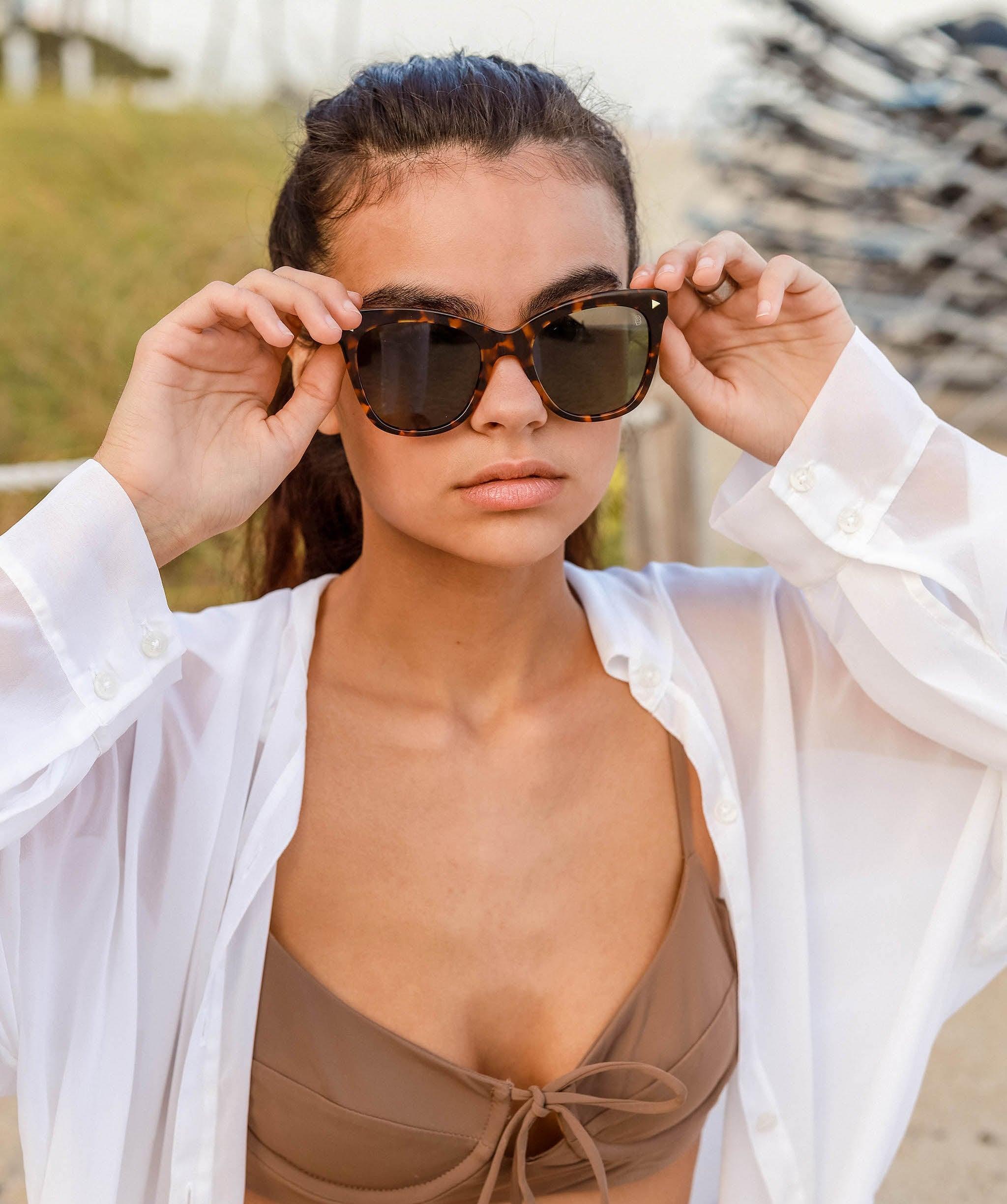 Biscayners Palm Tortoise Women's Sunglasses Female Product Image