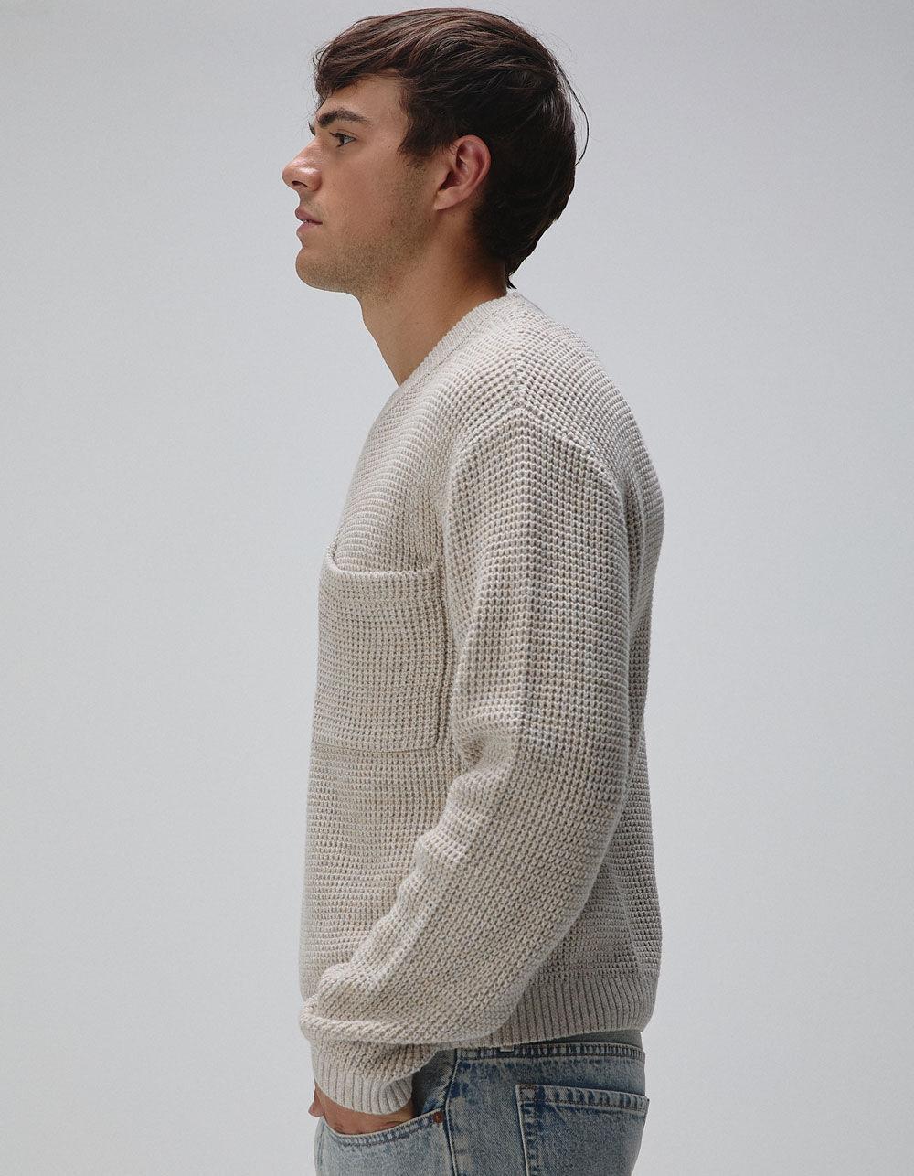 RSQ Mens Heathered Sweater - OATMEAL Product Image
