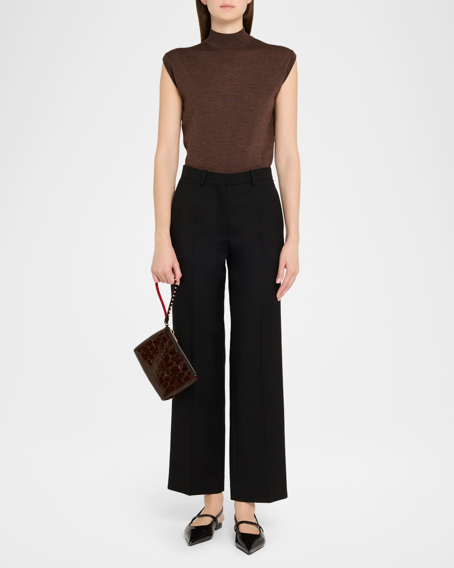 Cabata Mini Croc-Embossed Leather Wristlet Pouch Product Image