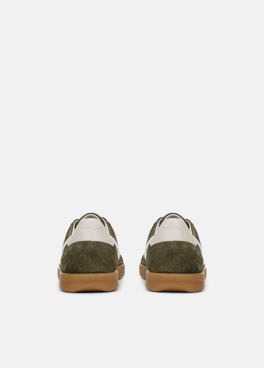Mens Oasis Suede And Leather Sneaker, Light Smoke Grey/chalk White, Size 10 Vince Product Image