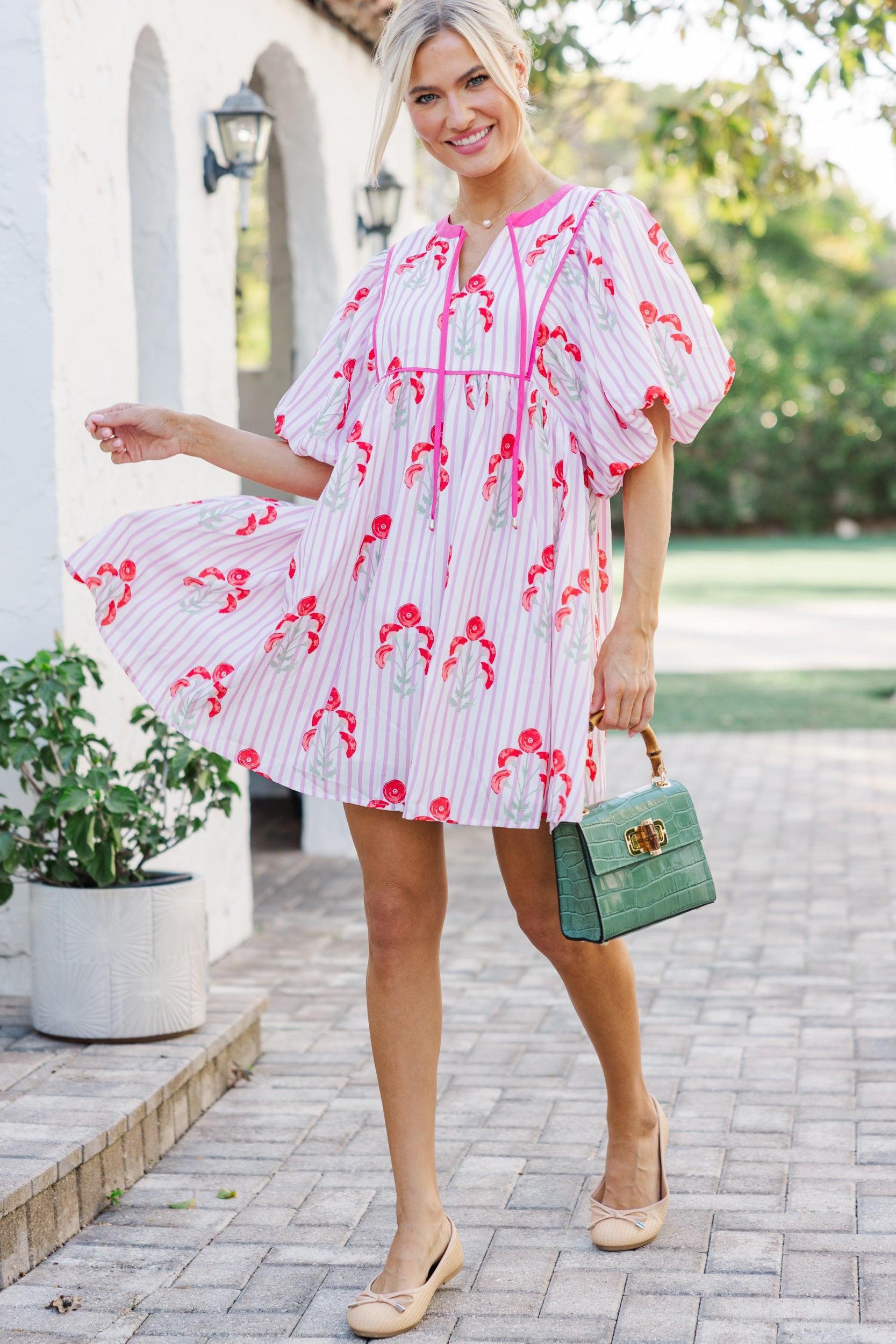 The Evolution Pink Floral Dress Female Product Image