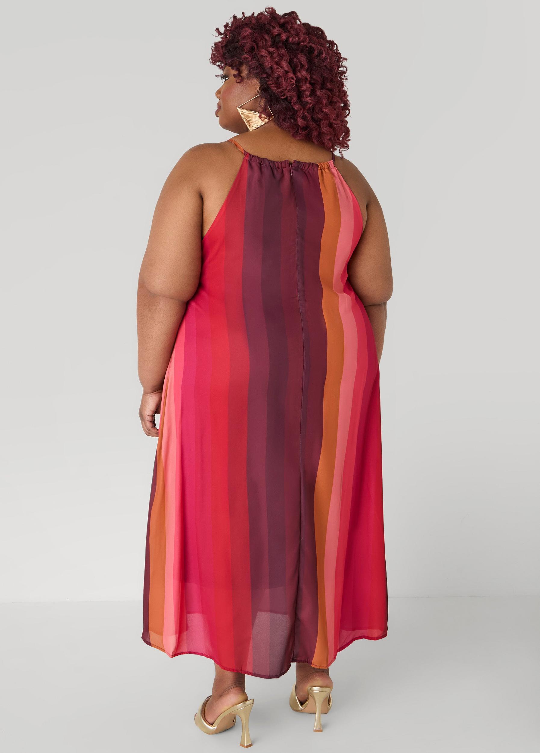 Ombre Striped Maxi Dress Product Image