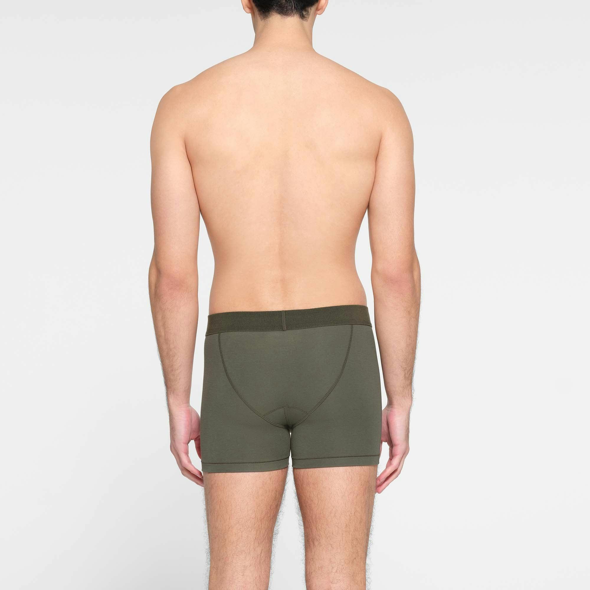 SKIMS COTTON MENS 3" BOXER BRIEF 3-PACK | MILITARY MULTI Product Image