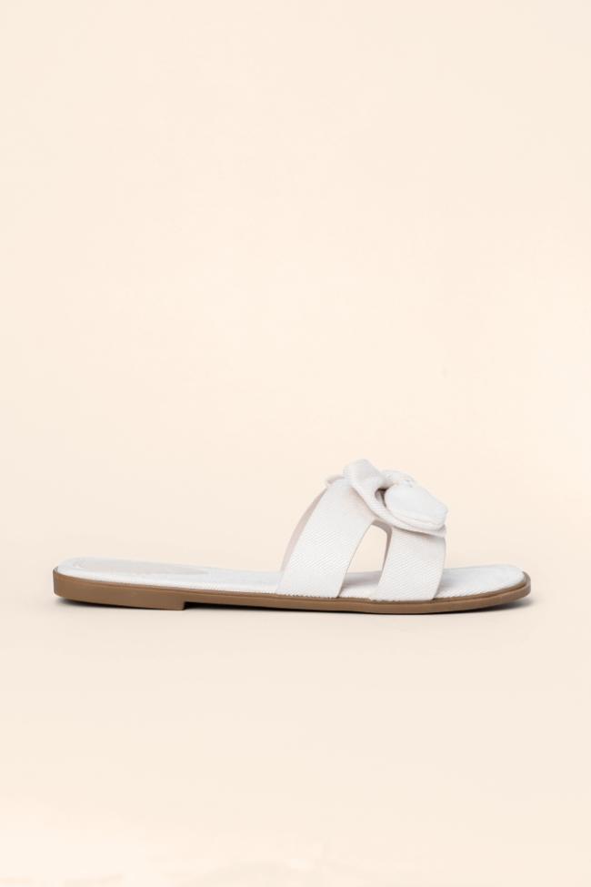 Reagan Ivory Bow Sandals FINAL SALE Product Image