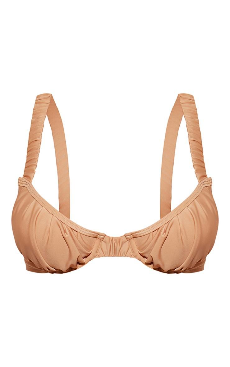 Stone Ruched Underwired Bikini Top Product Image