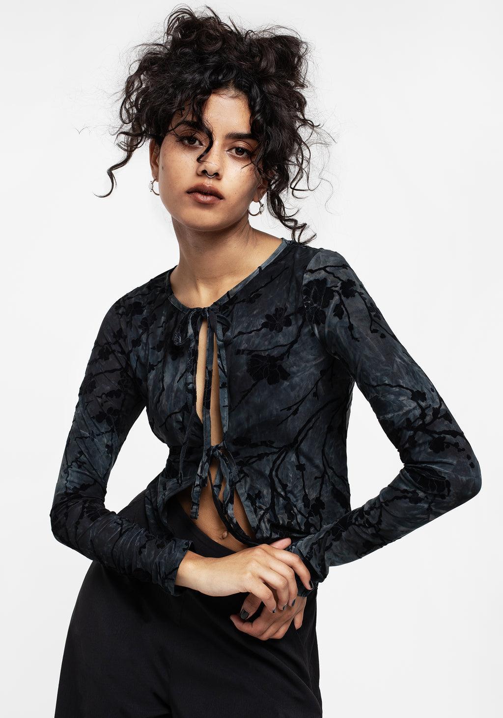 Wytchelm Tie Front Crop Top Product Image