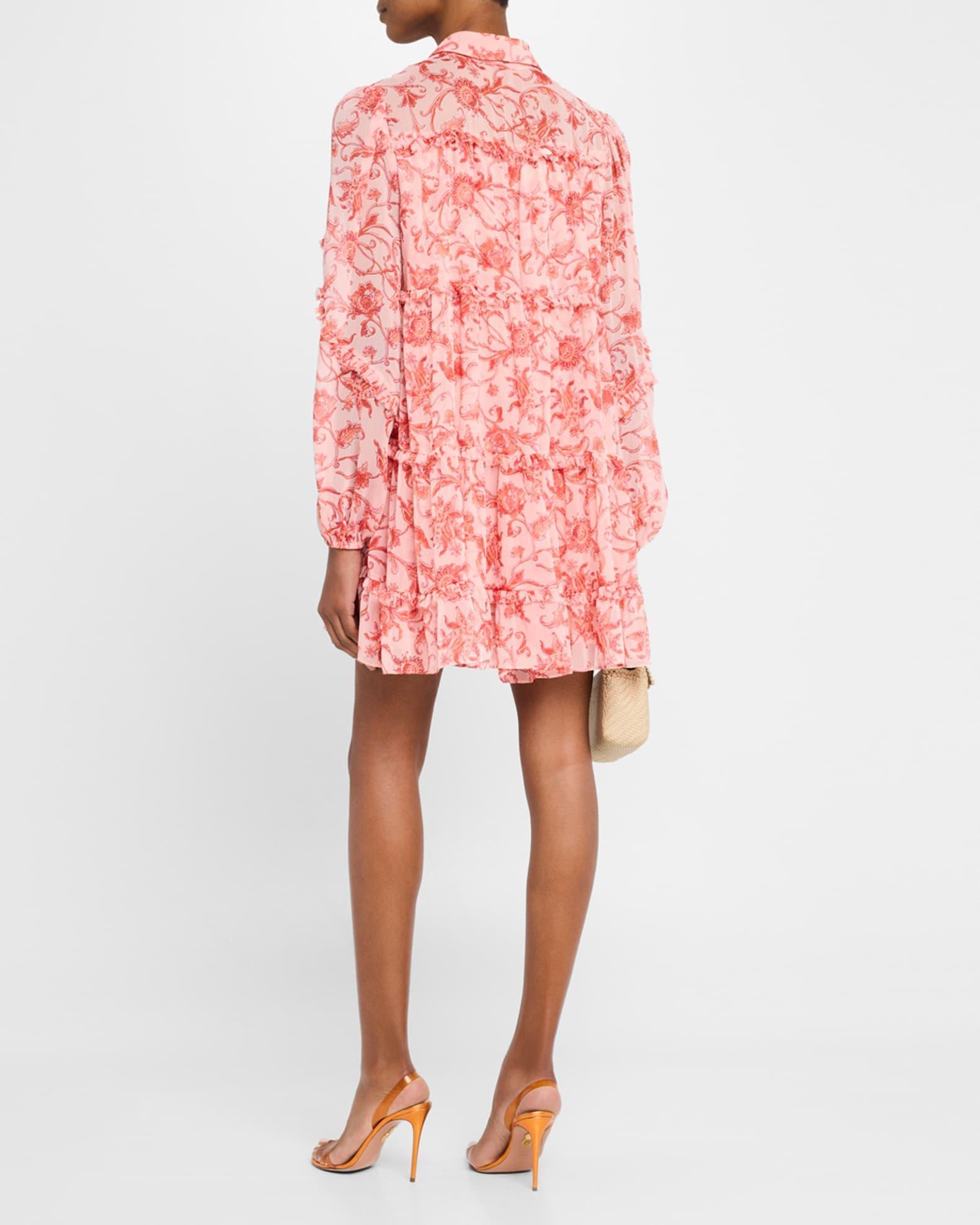 Kennedy Paisley Long-Sleeve Mini Dress Product Image