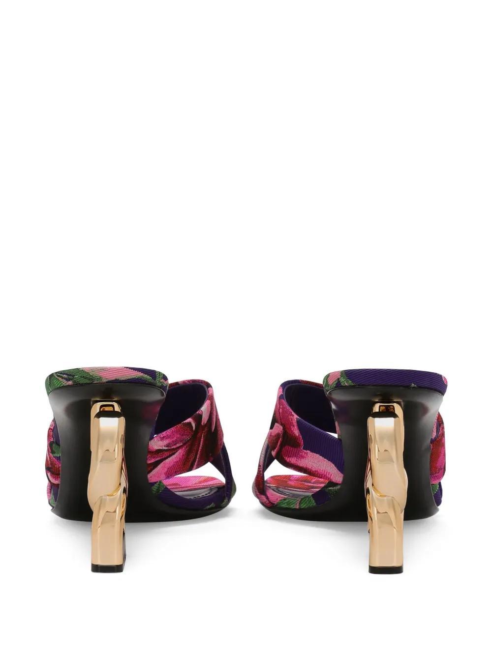3.5-heel floral-jacquard mules Product Image