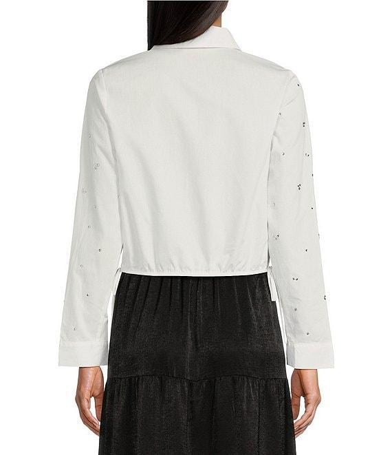 I.N. San Francisco Long Sleeve Button-Up Embellished Top Product Image