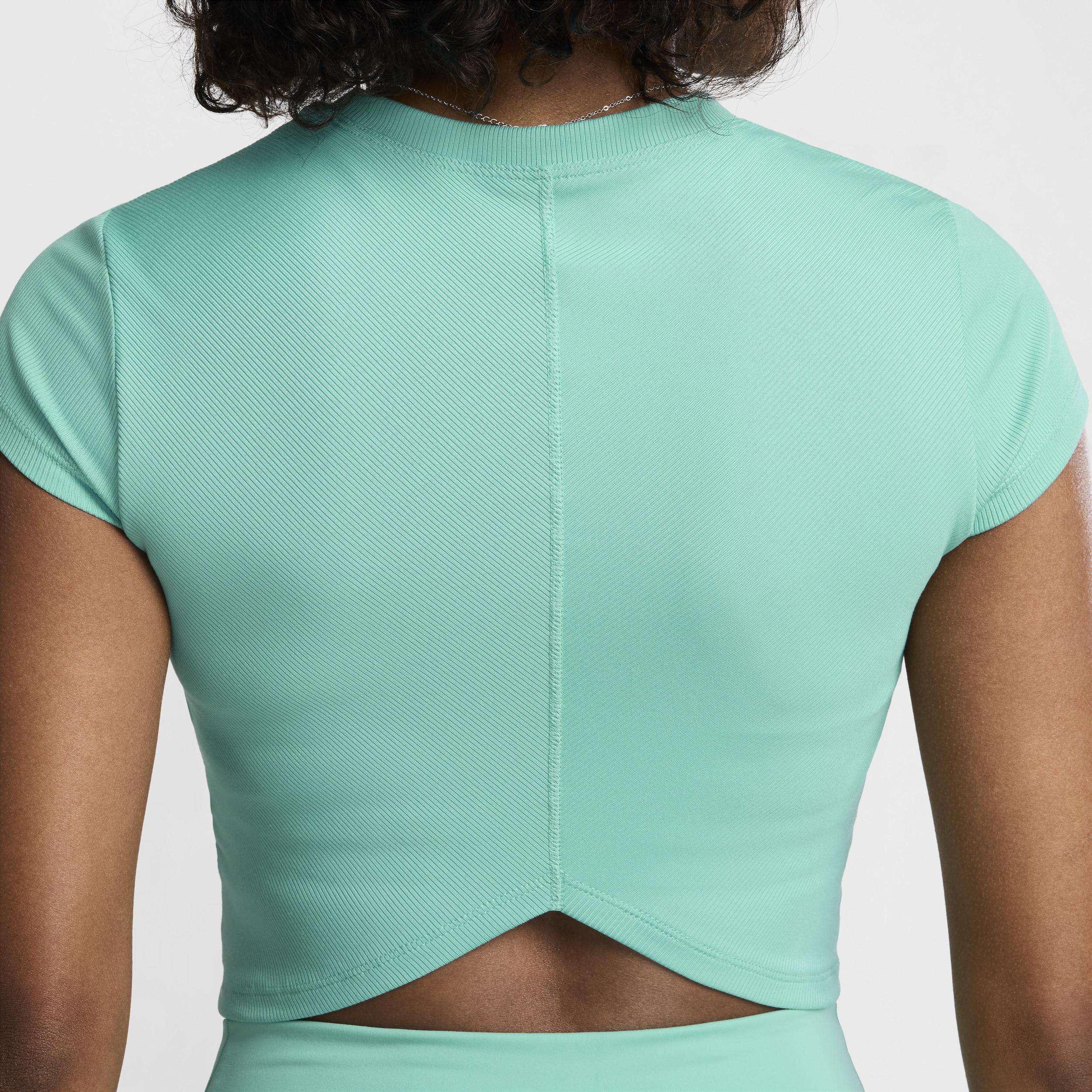 Nike One Fitted Rib Women's Dri-FIT Short-Sleeve Cropped Top Product Image