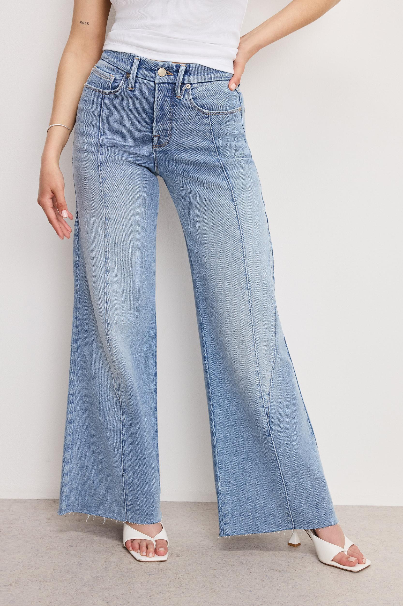 GOOD PETITE PALAZZO JEANS | INDIGO957 Product Image