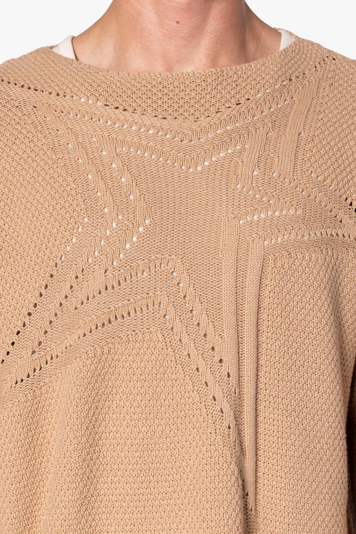 Boat Neck Star Sweater - Tan Product Image