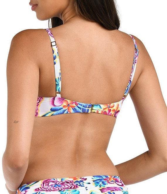 La Blanca Flor De Paradiso Floral Print Shirred Band Hipster Swim Bottom Product Image