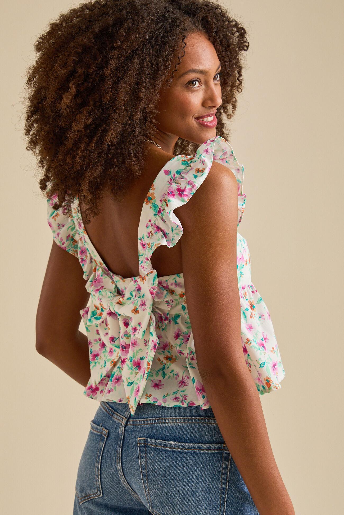 Betsy Bow Back Babydoll Tank Product Image