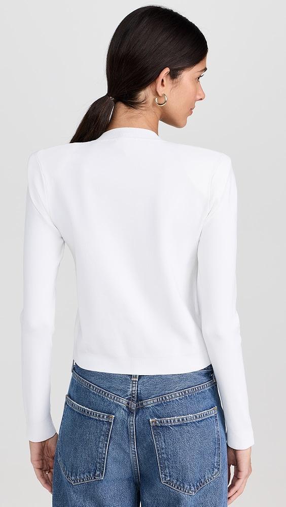 L'AGENCE Toulouse Crop Crew Neck Cardigan | Shopbop Product Image