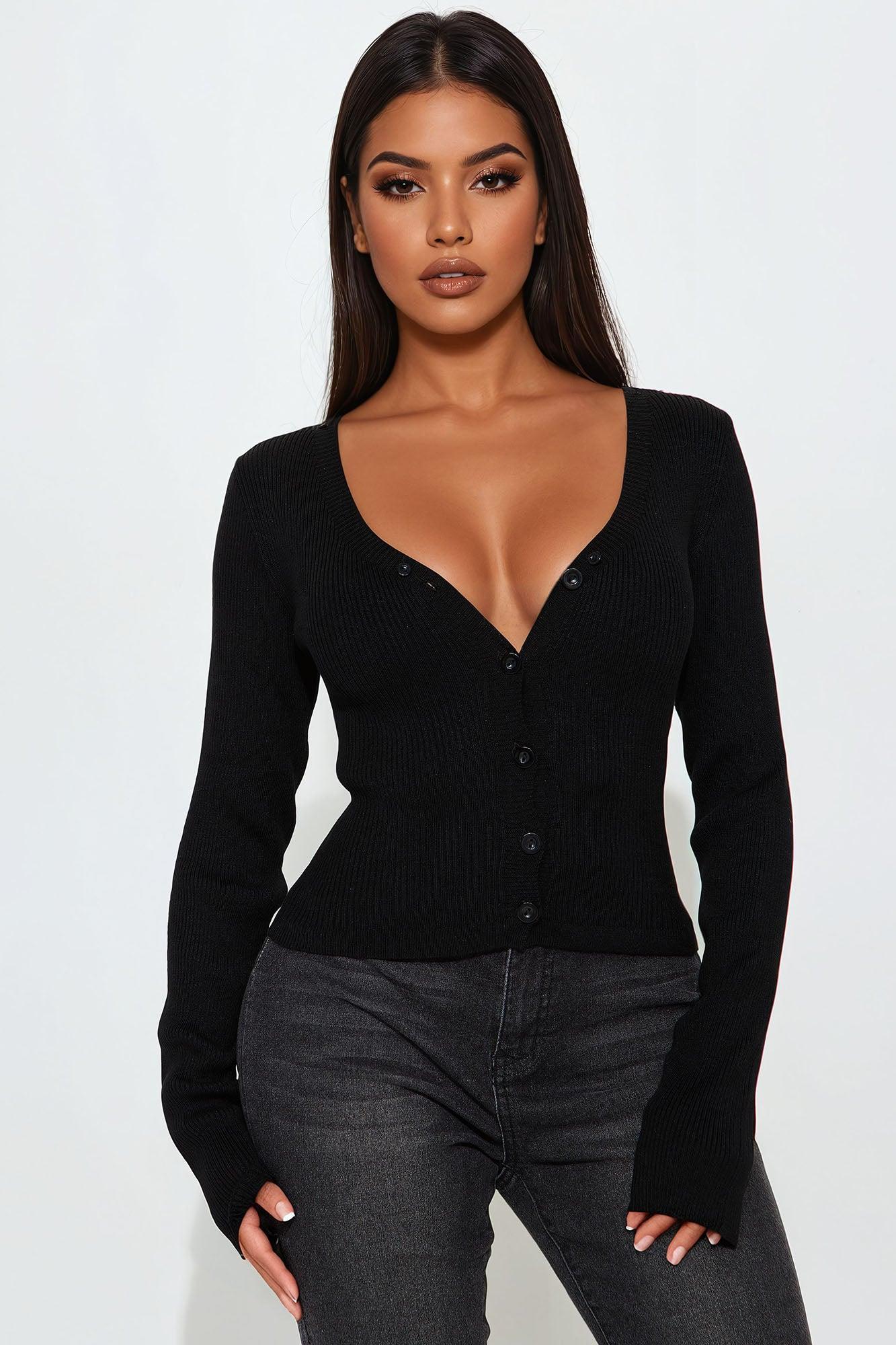 Aspen Chic Faux Fur Cardigan - Black Product Image