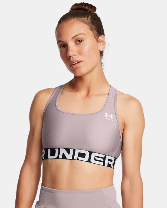 HeatGear Armour Mid Branded Womens Sports Bra Product Image