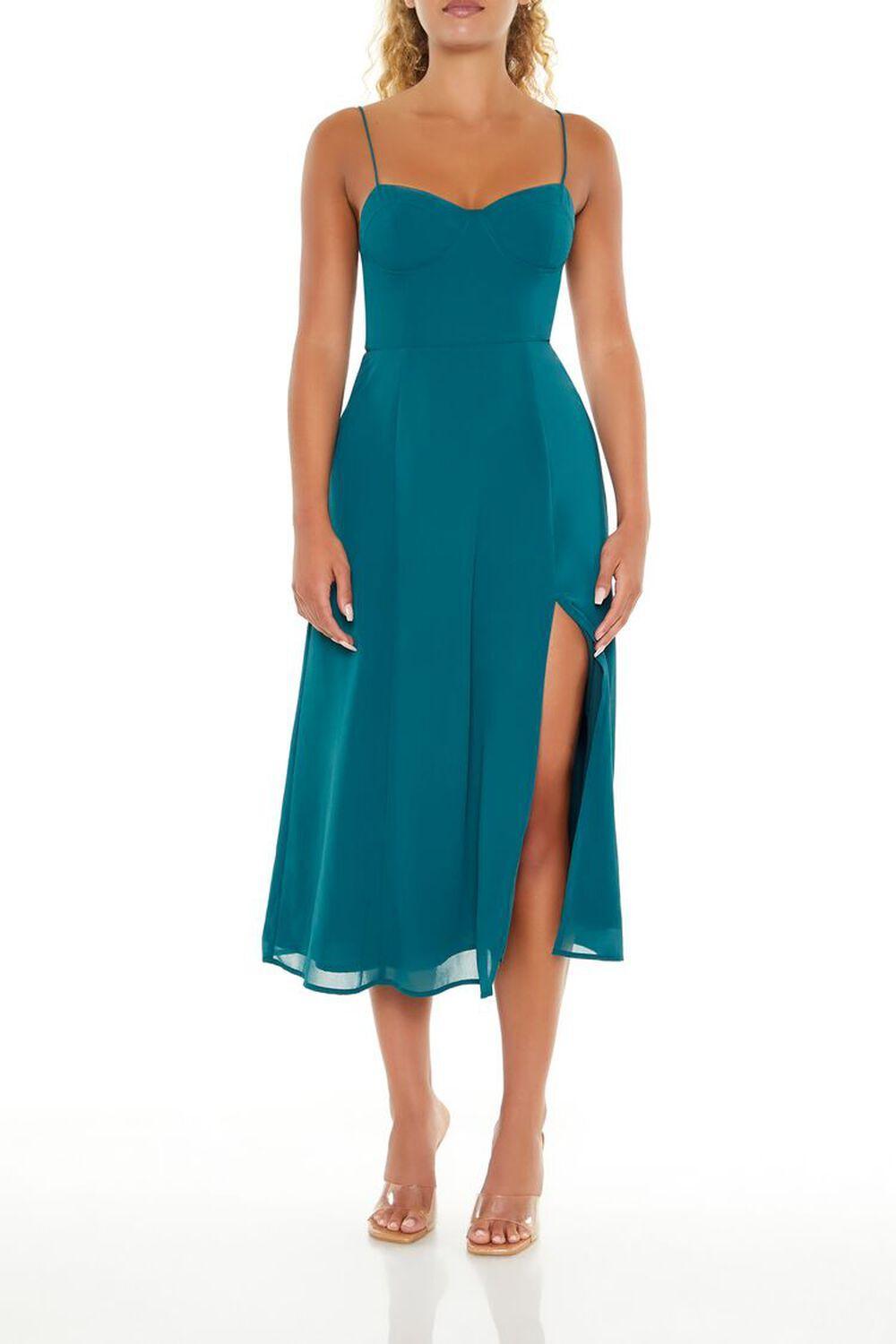 Chiffon Sweetheart Cami Midi Dress | Forever 21 Product Image