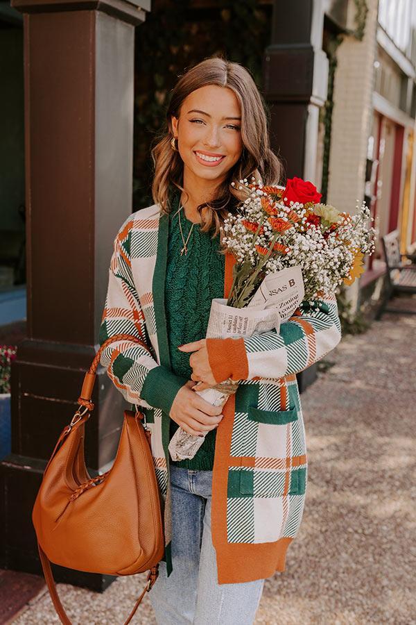 Cabin Parkway Cable Knit Sweater in Hunter Green Product Image