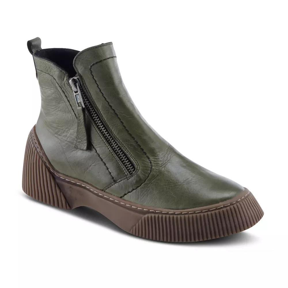 Spring Step Kelko Women's Leather Ankle Boots, Size: 40, Olive Green Product Image