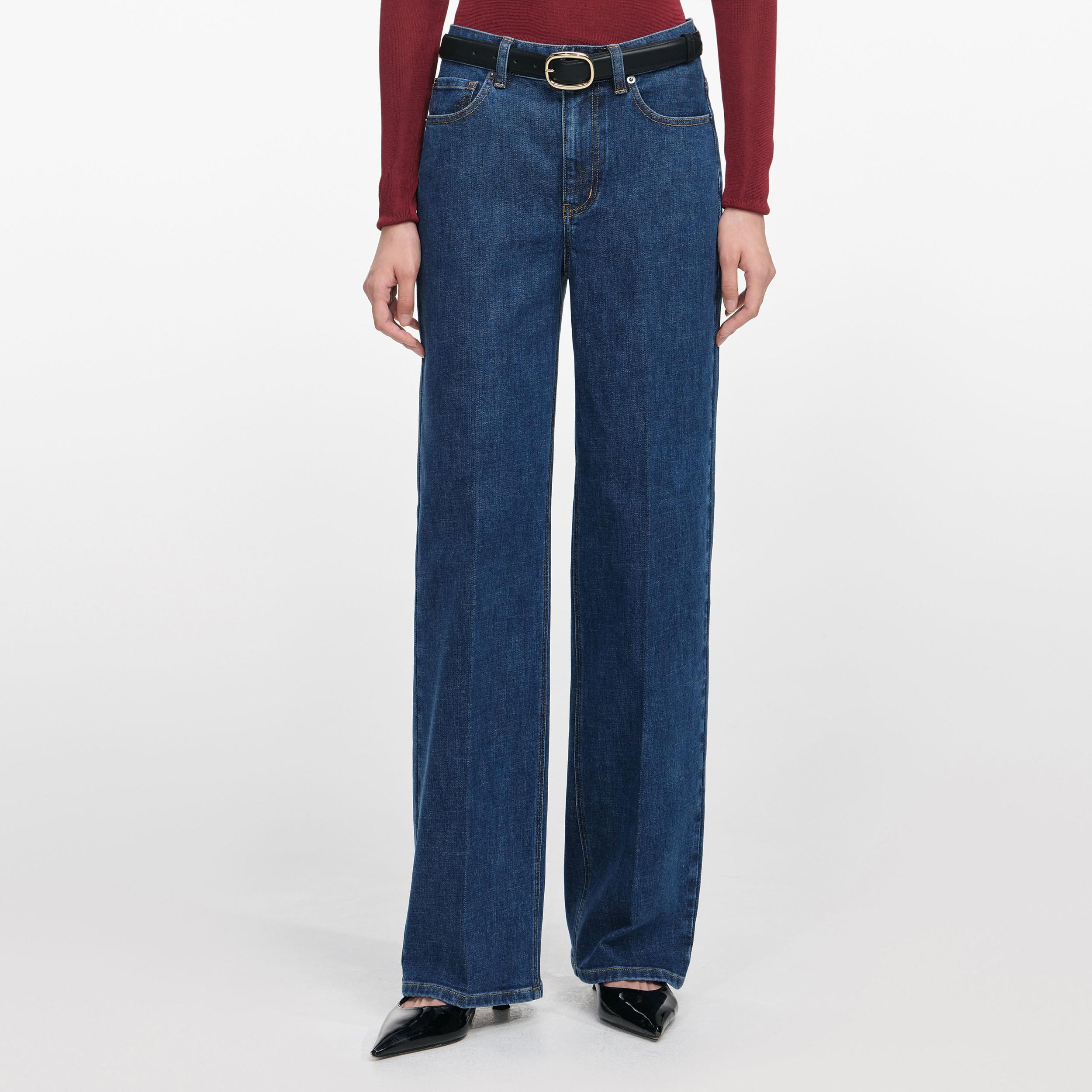 Blue Straight Leg Jeans Product Image