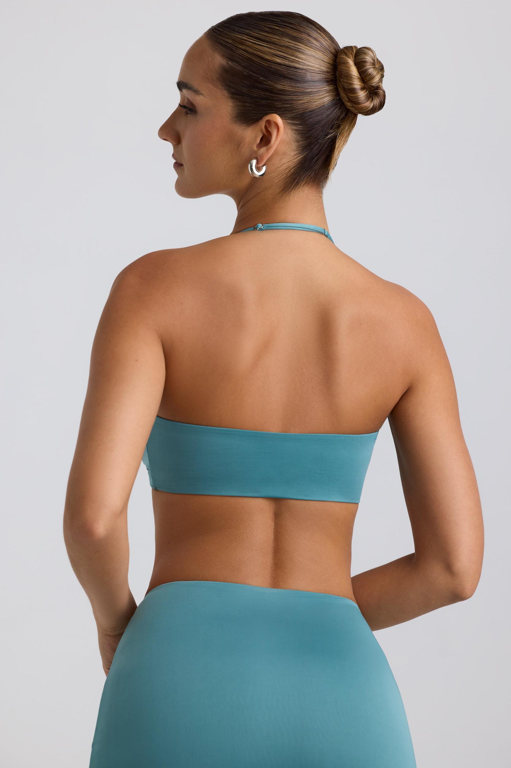 Slinky Jersey Hardware Detail Maxi Skirt in Sea Green Product Image