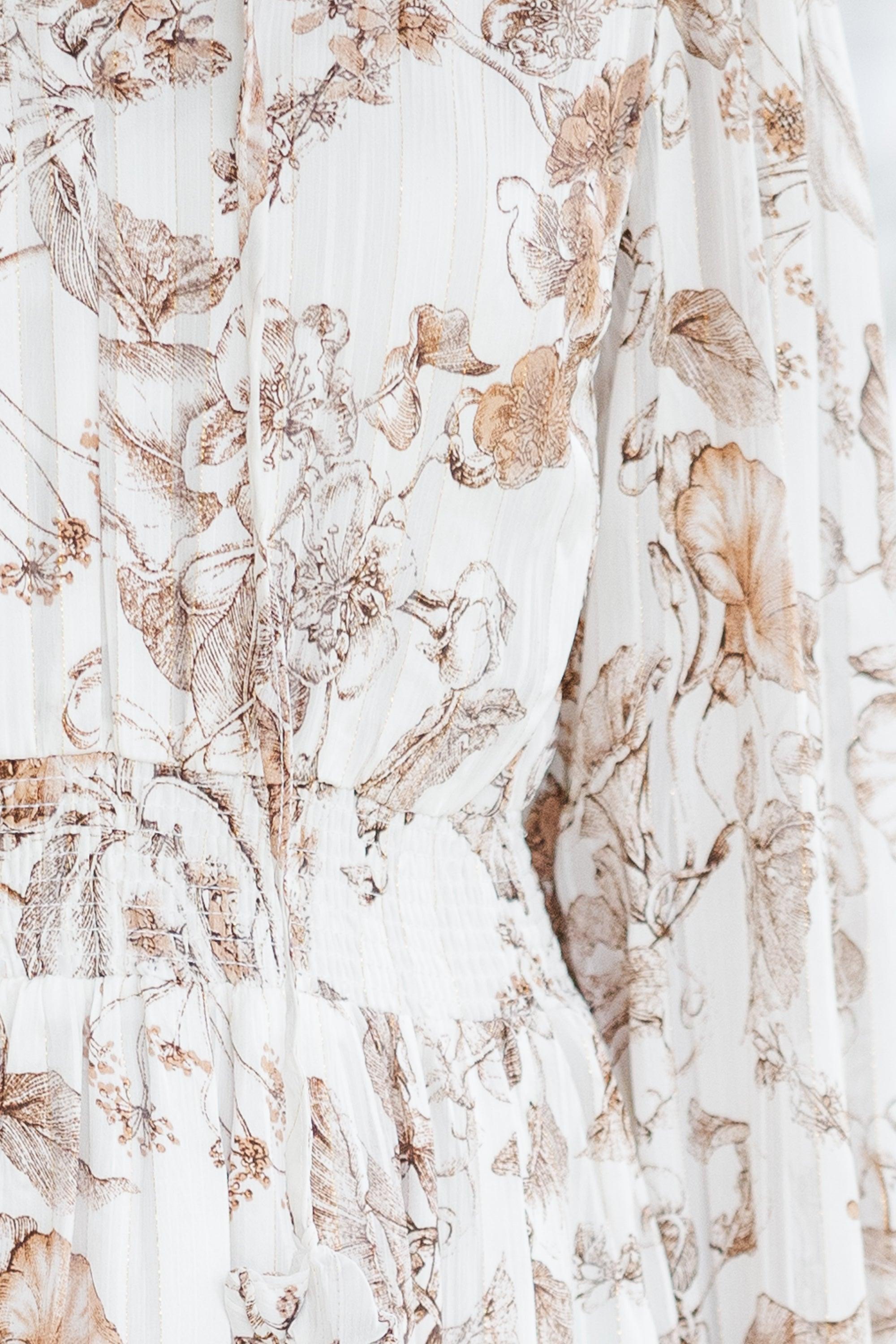 Finally Found You Brown Toile Midi Dress Female Product Image