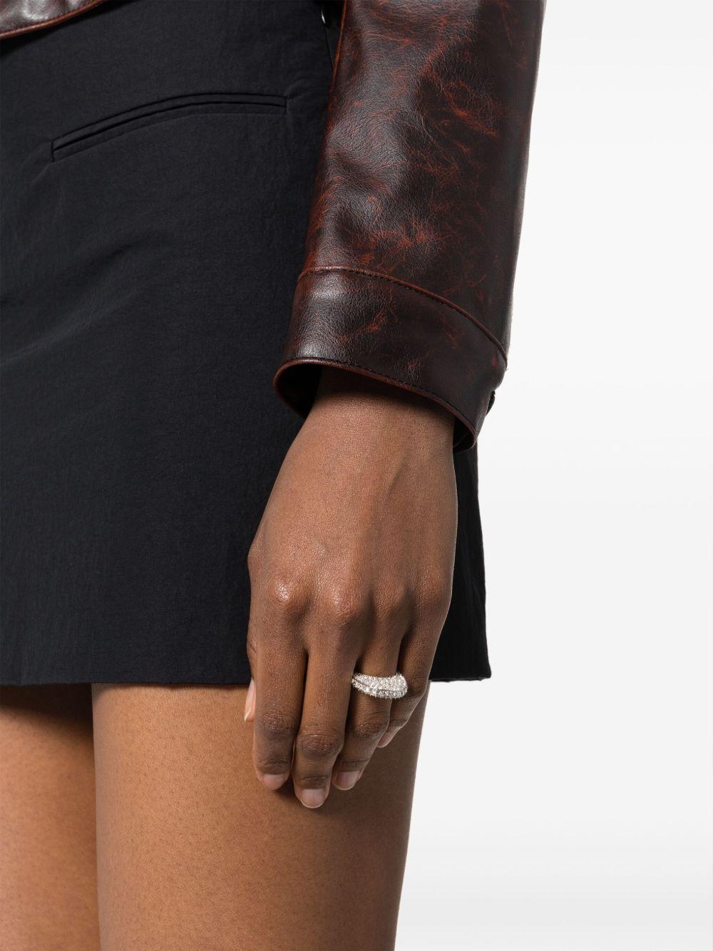 Swipe crystal-embellished ring  Product Image