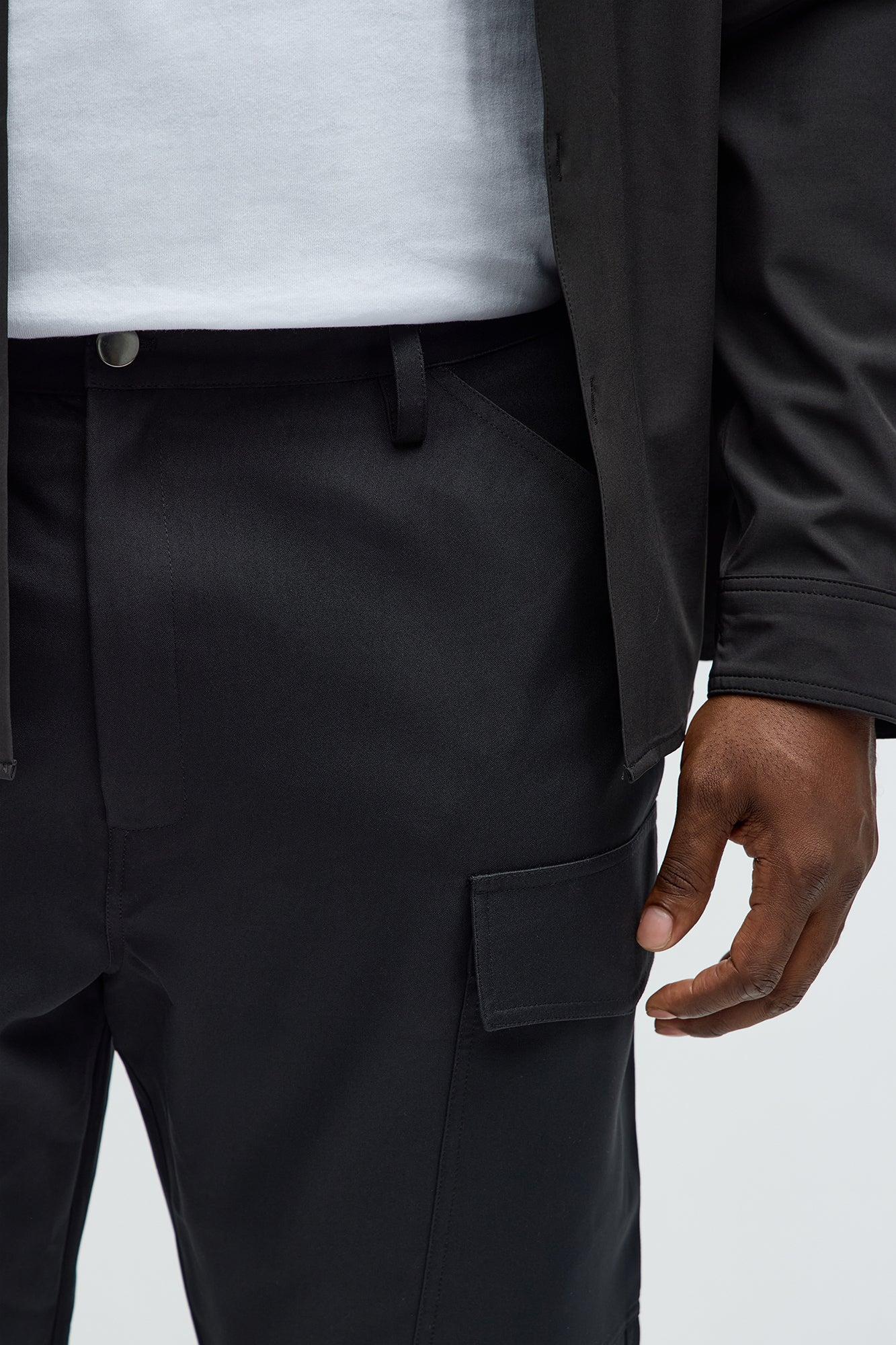 Slim Convertible Cargo Pants - Black Product Image