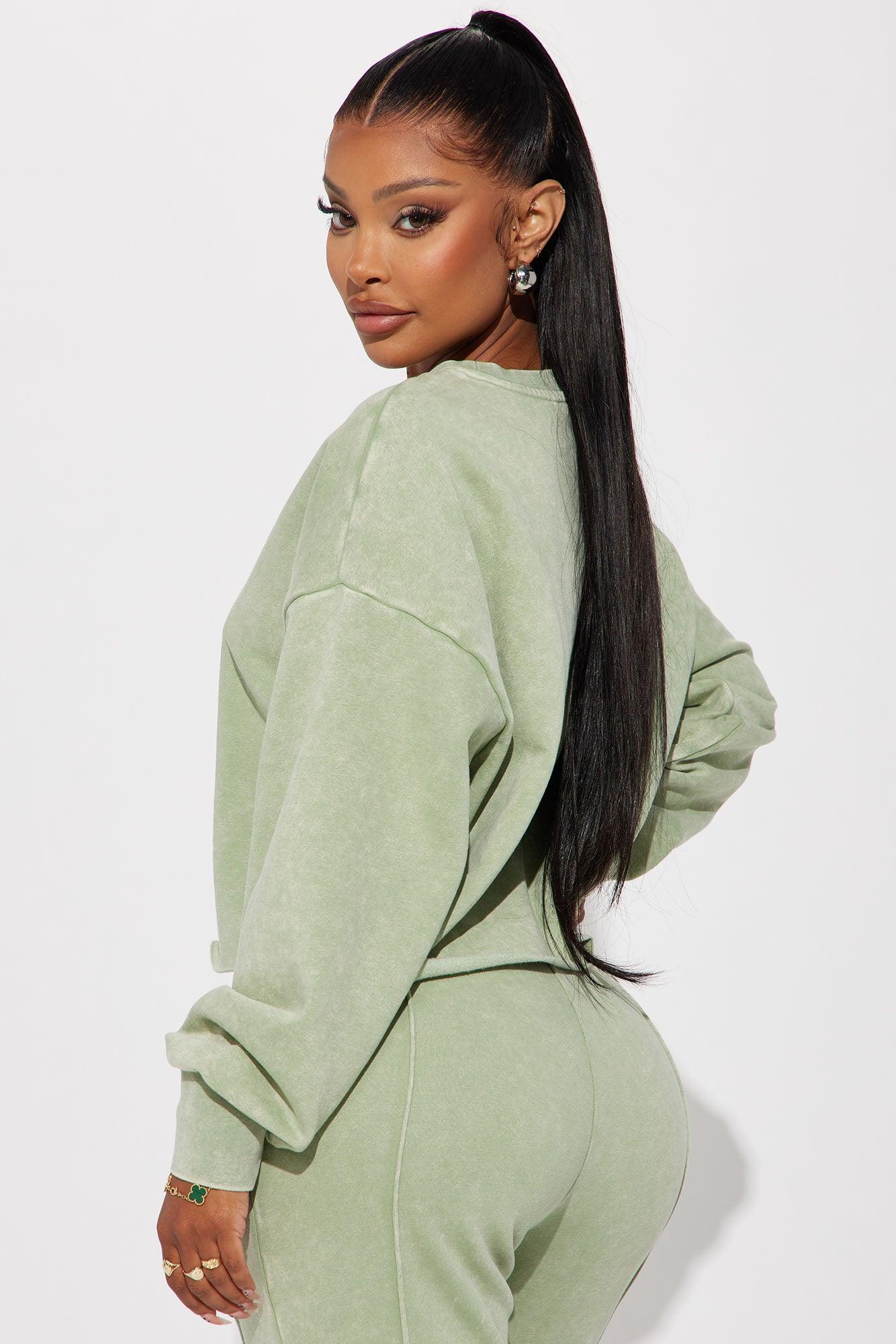 Chill Out Lounge Sweatshirt - Sage Product Image
