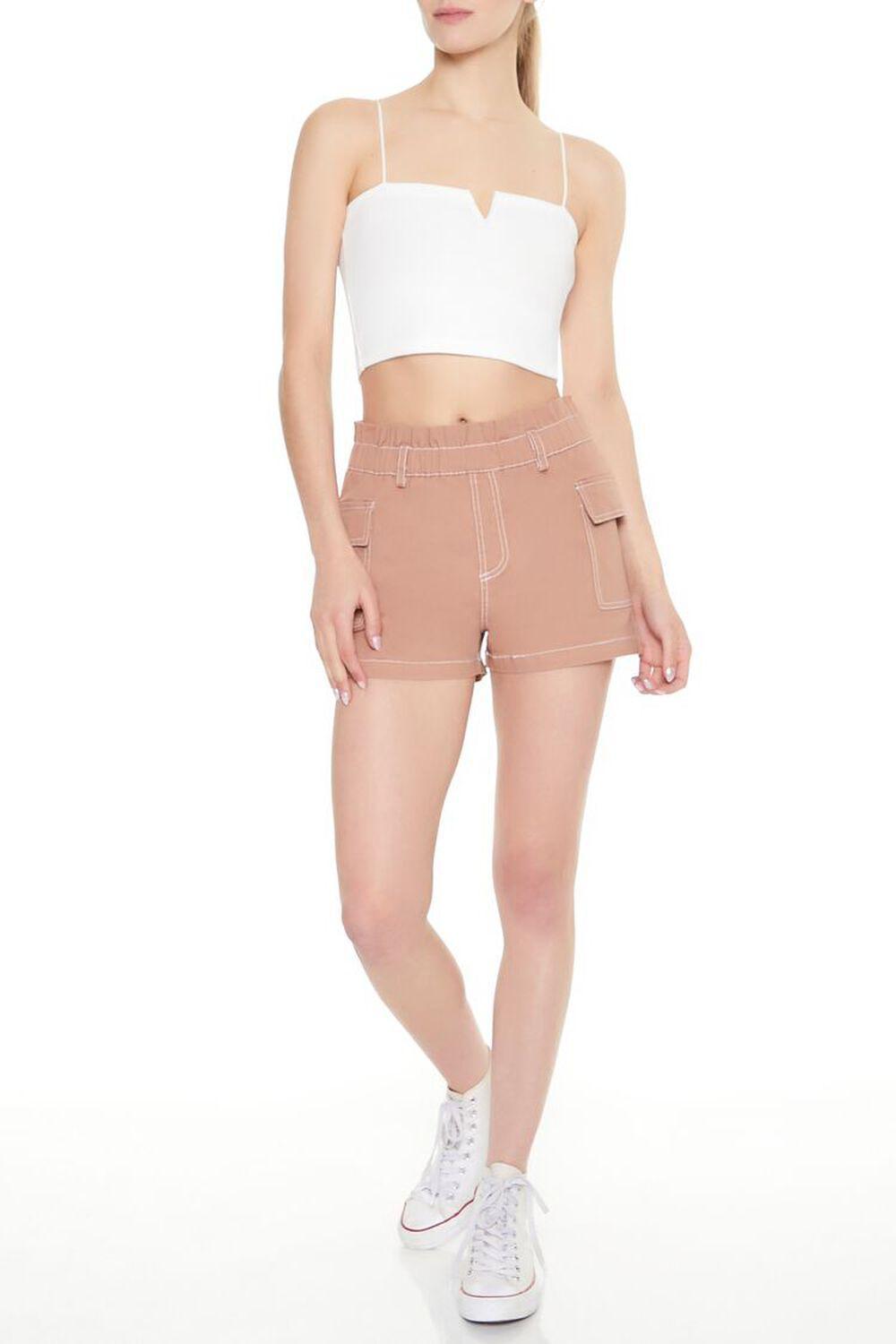 High-Rise Cargo Trouser Shorts | Forever 21 Product Image