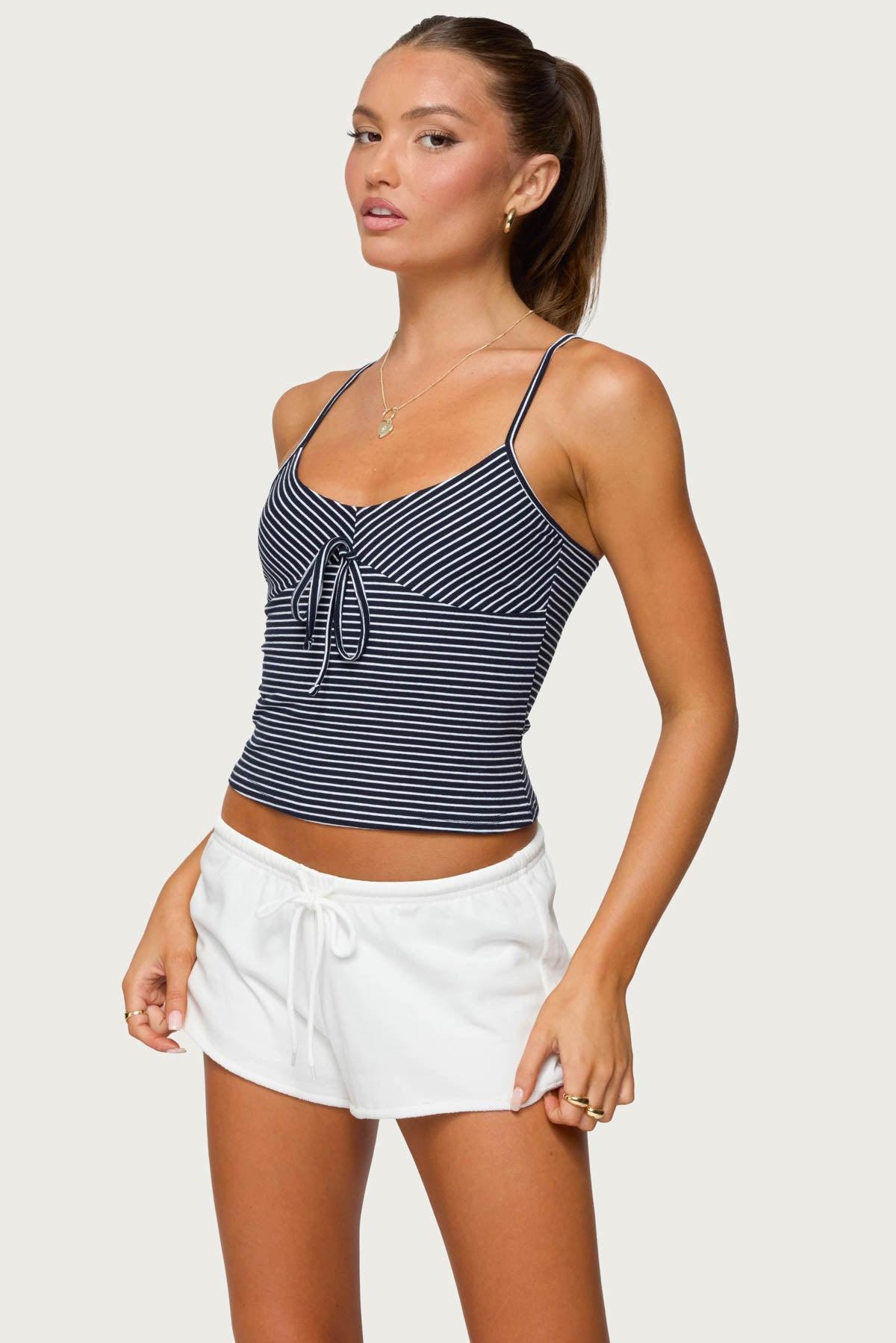 Tova Striped Scoop Tank Top Product Image