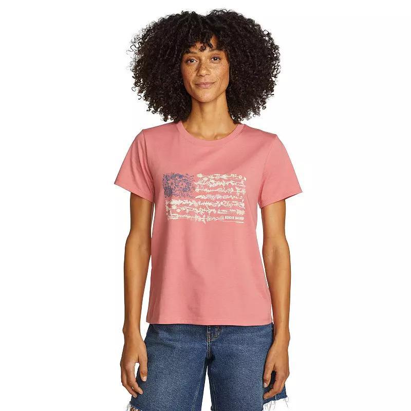 Womens Eddie Bauer Americana Crewneck Short Sleeve Graphic Tee Product Image
