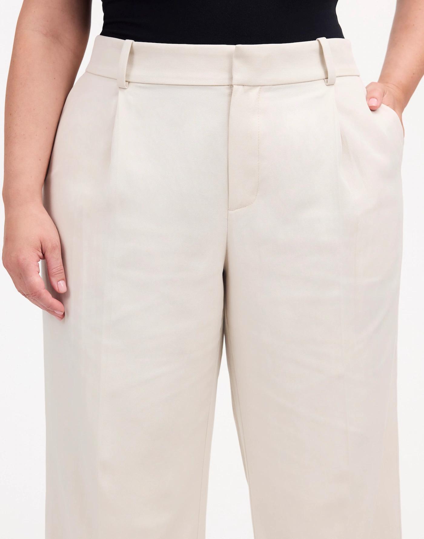 Plus Slouchy Straight Pants in Drapey Twill Product Image