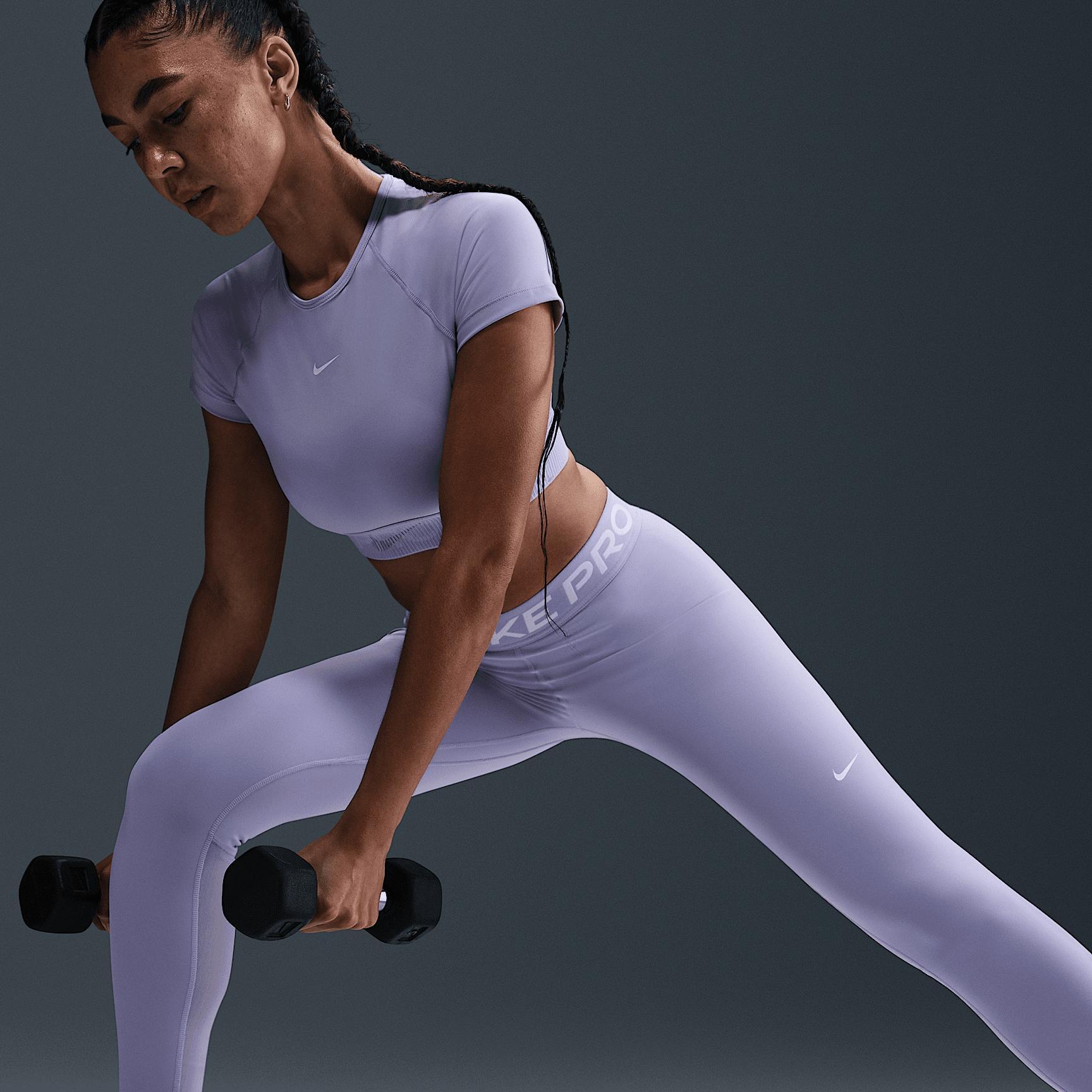 Nike Womens Pro 365 High-Waisted 7/8 Mesh Panel Leggings Product Image