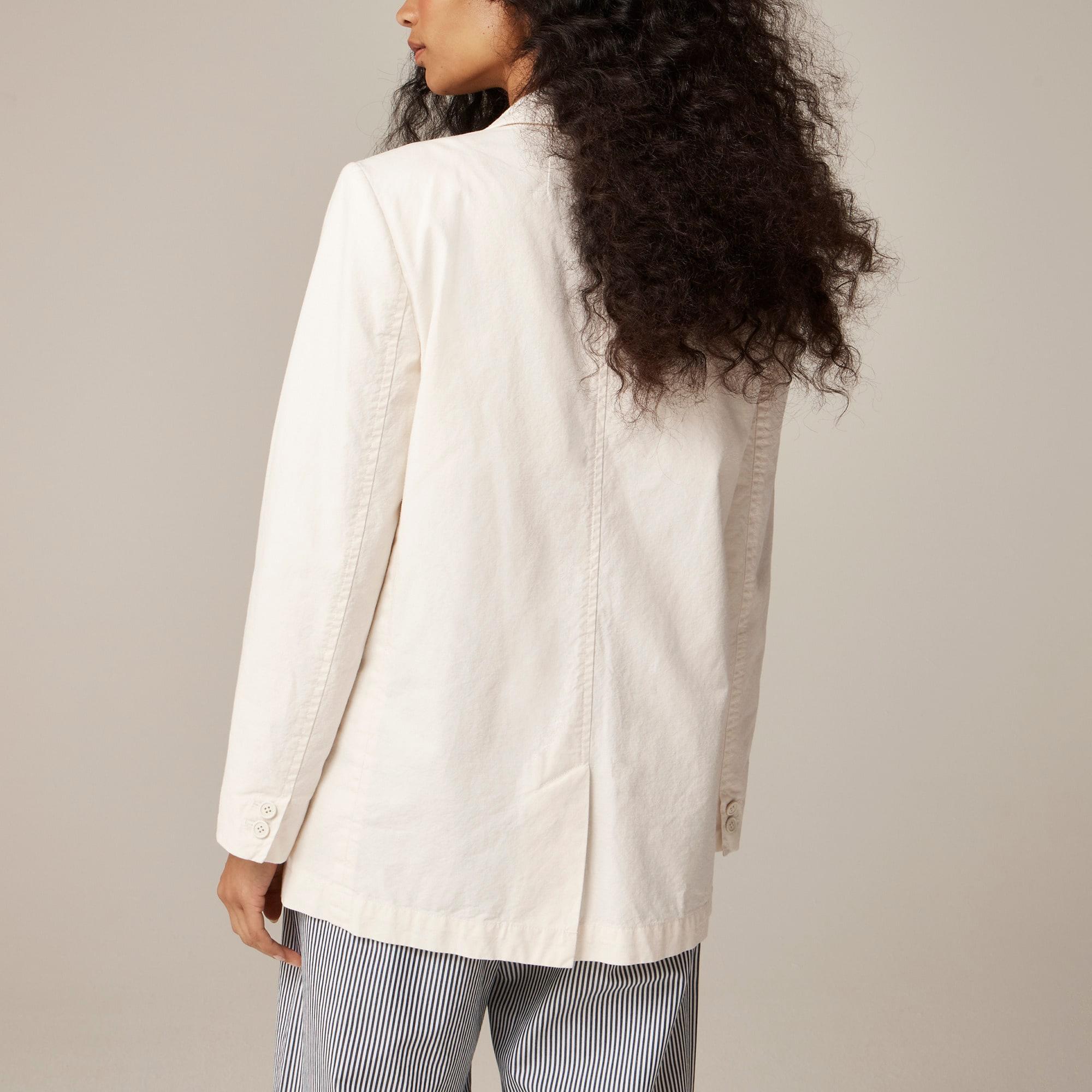 Easy-fit blazer in textured cotton blend Product Image