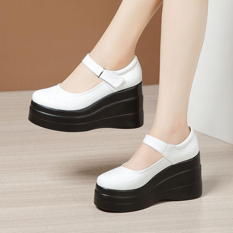 Platform Wedge Mary Jane Pumps Product Image