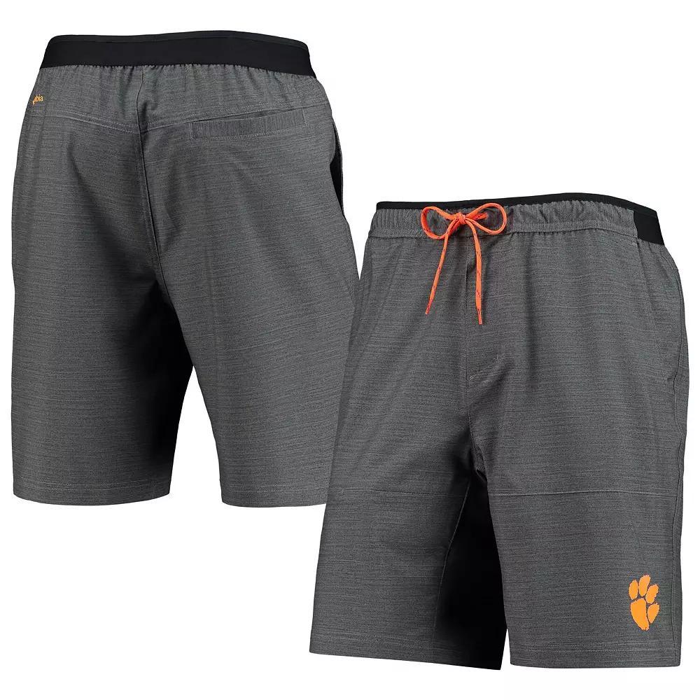 Men's Columbia Heathered Gray Clemson Tigers Twisted Creek Omni-Shield Shorts, Size: Small, Grey Product Image