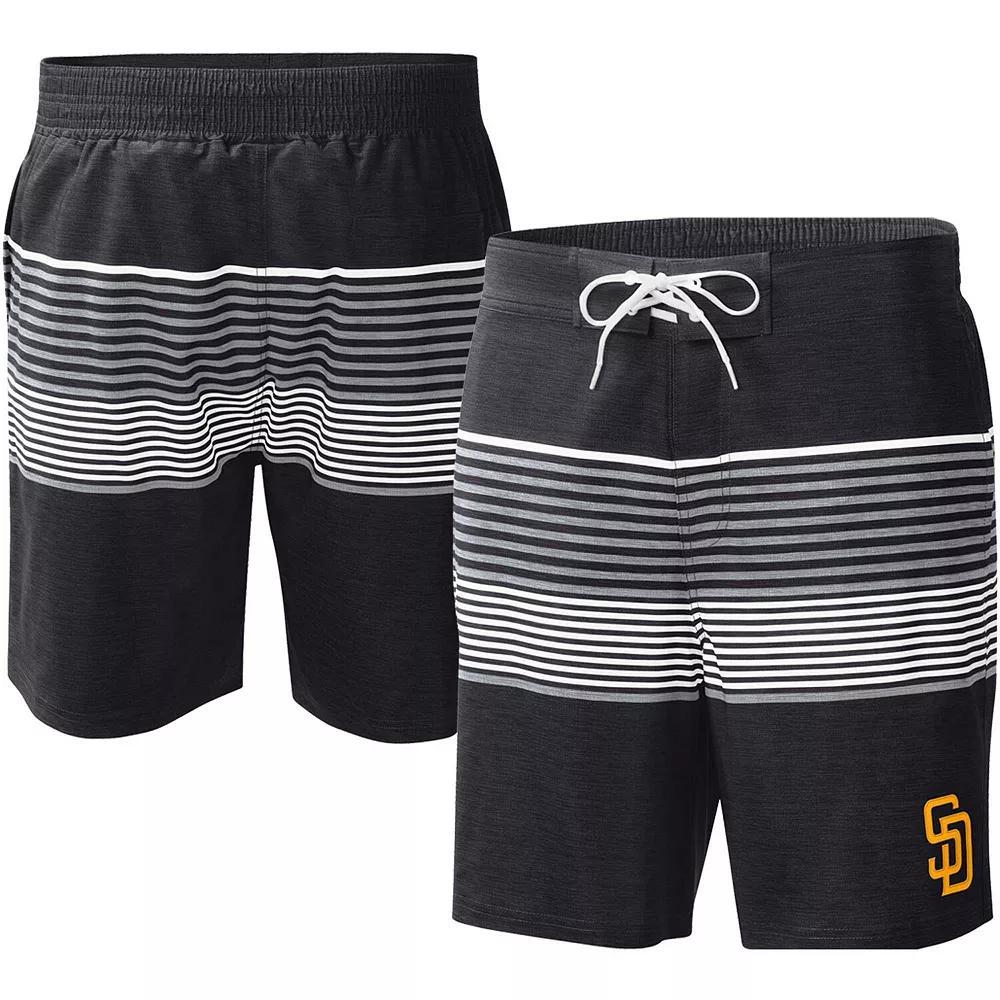 Men's G-III Sports by Carl Banks  Black San Diego Padres Coastline Volley Swim Shorts, Size: 2XL Product Image