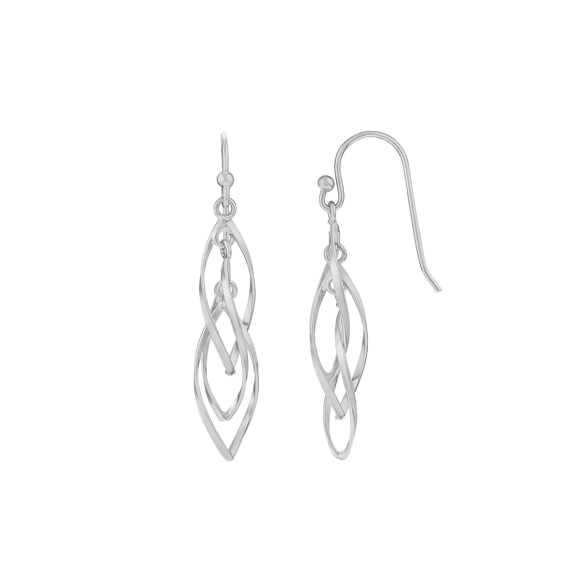 PRIMROSE Sterling Silver Corkscrew Drop Earrings, Women's Product Image