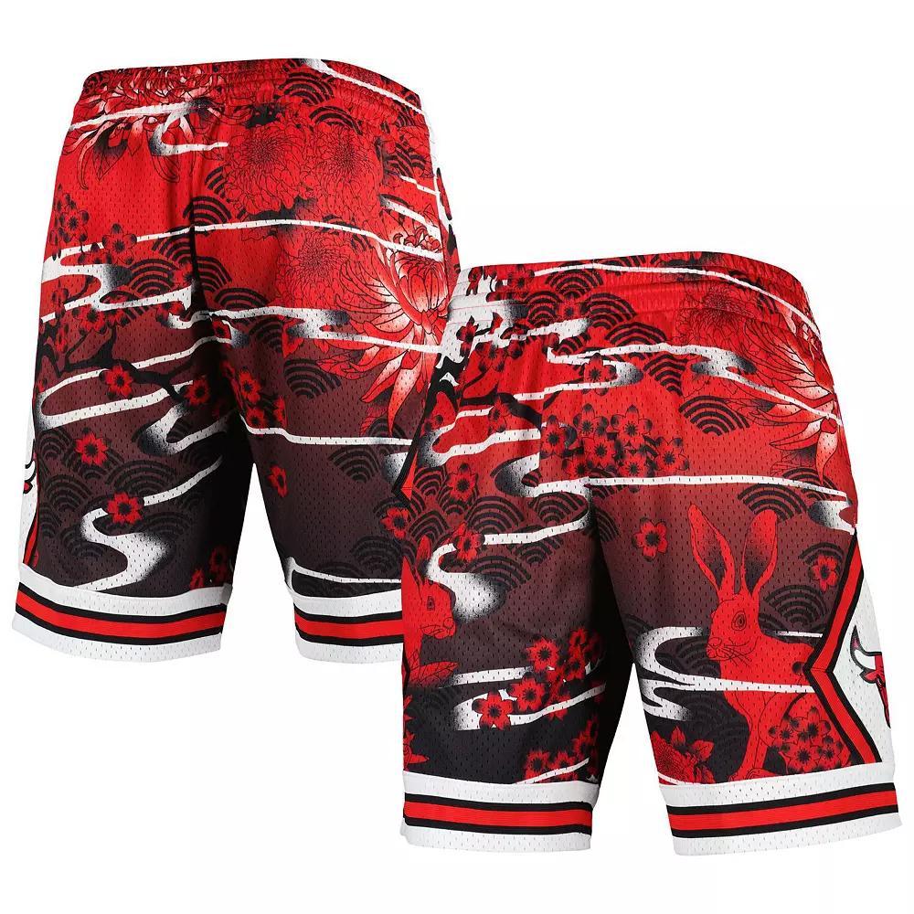 Men's Mitchell & Ness  Red Chicago Bulls Lunar New Year Swingman Shorts, Size: XL Product Image