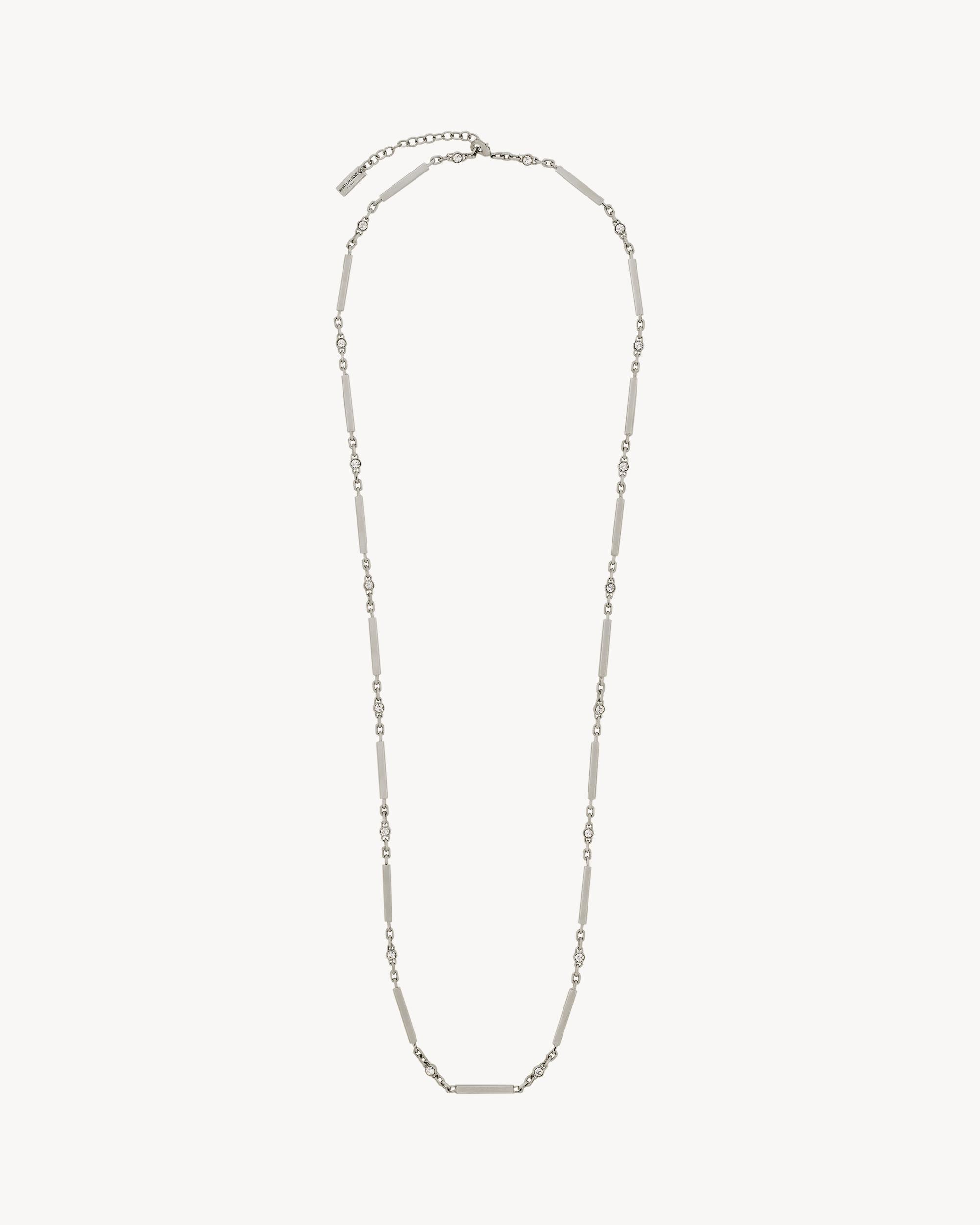 crystal bar necklace in metal Product Image