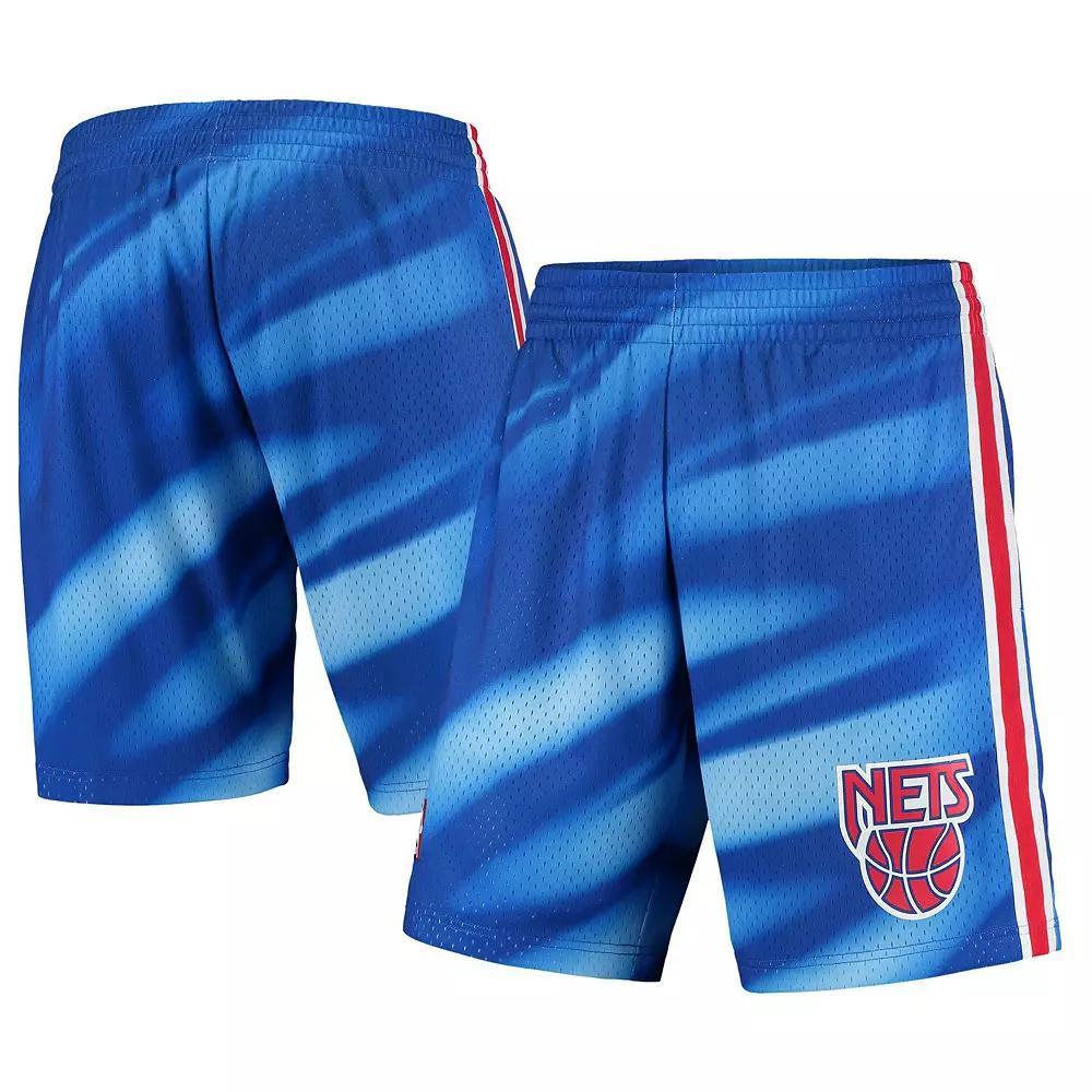 Men's Mitchell & Ness Blue New Jersey Nets Hardwood Classics Swingman Shorts, Size: 5XL, Nba Blue Product Image