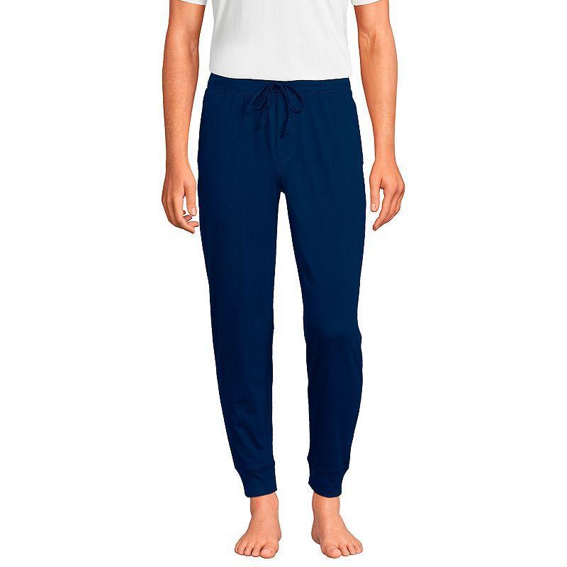 Men's Lands' End Knit Jersey Joggers, Size: Medium, Pale Grey Blue Product Image