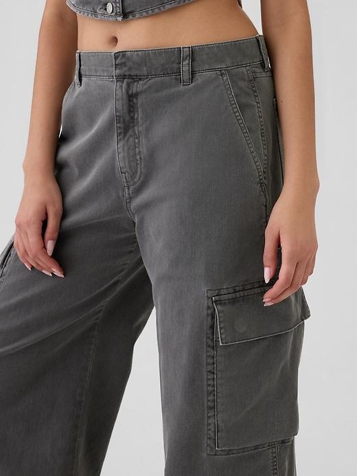 Mid Rise Cargo Baggy Khakis Product Image