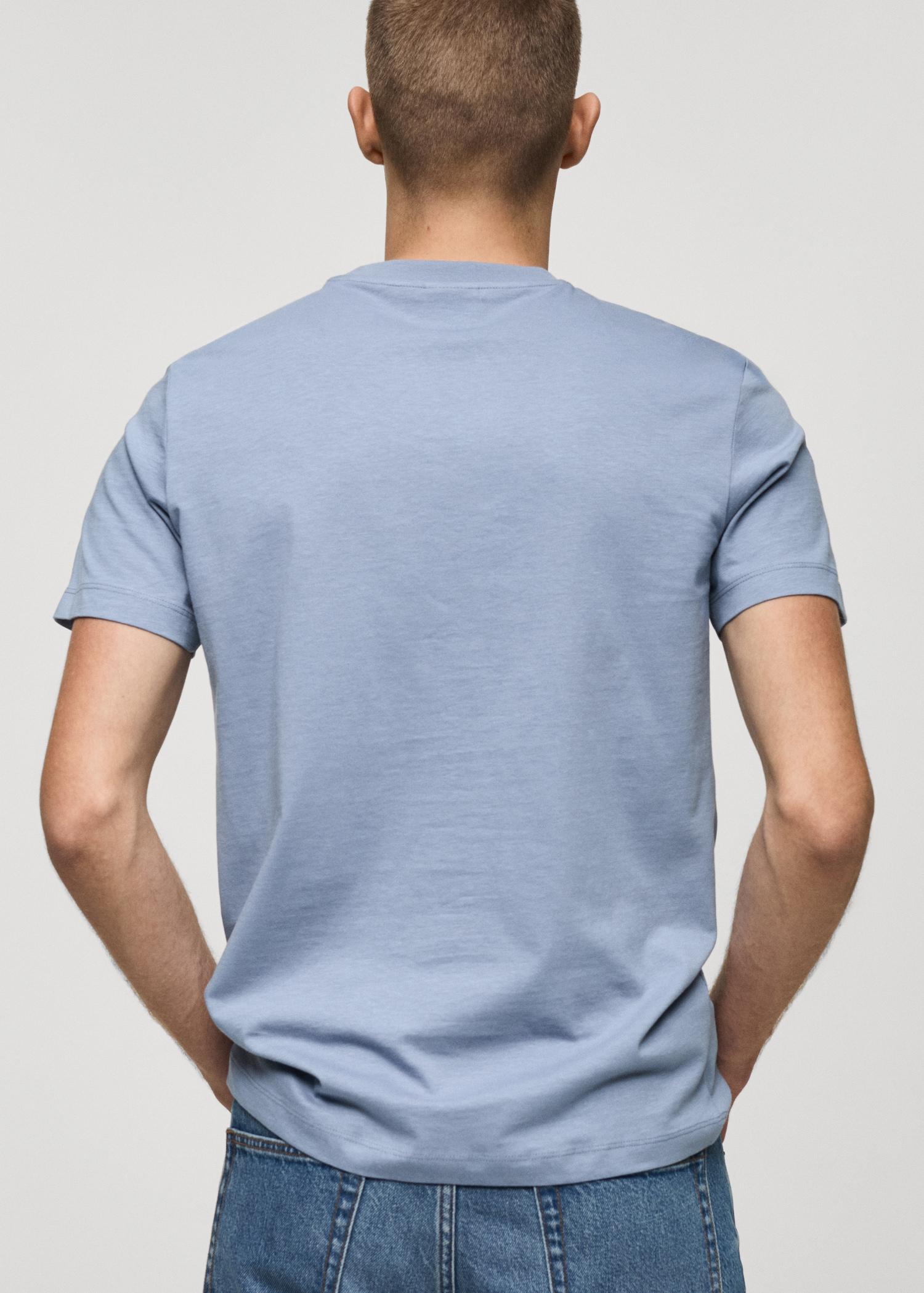 100% cotton slim-fit t-shirt - Men | MANGO USA Product Image